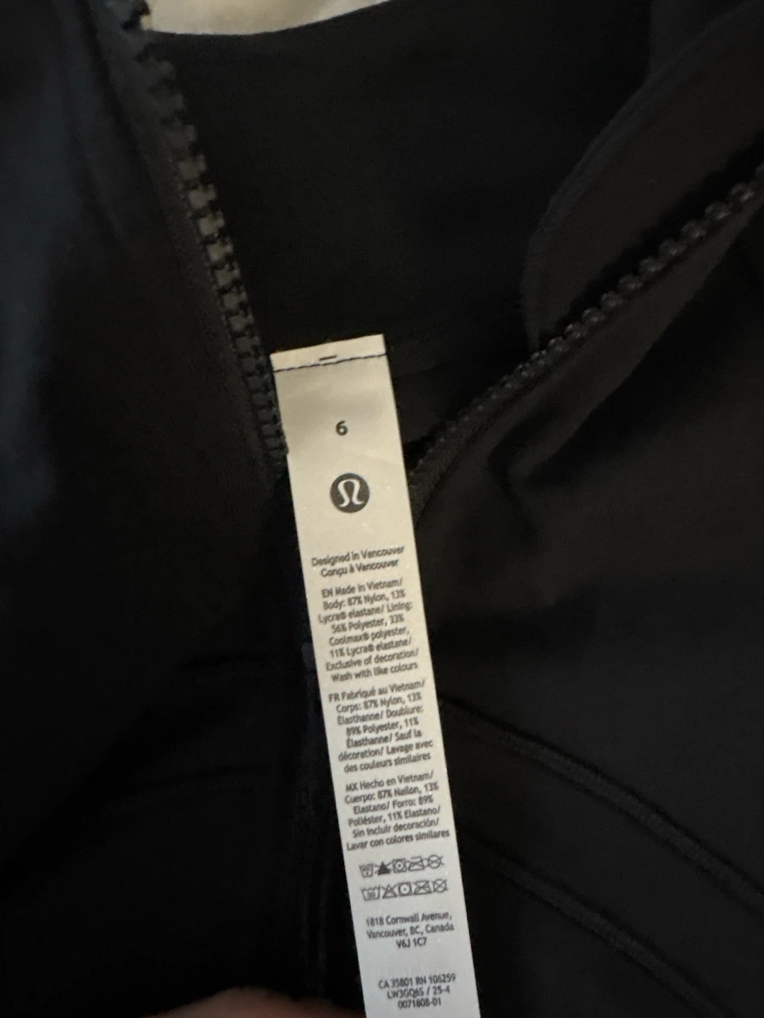 Lululemon Define Jacket Luon Black Size 6 brand new! - photo 3