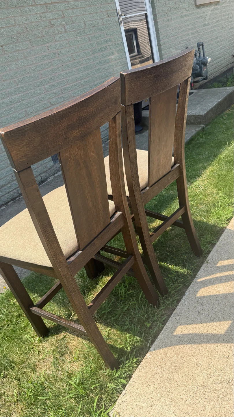 Set of 2 set Counter Height Chairs check condition picture - photo 5