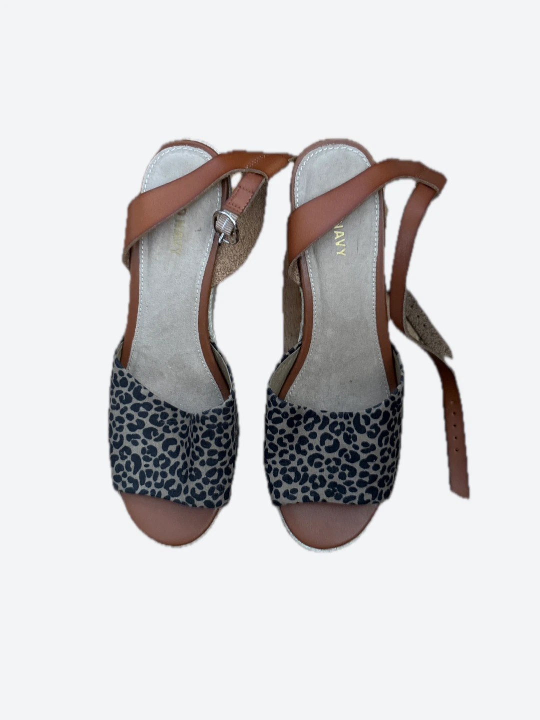 Old Navy Leopard Print Wedge Espadrilles