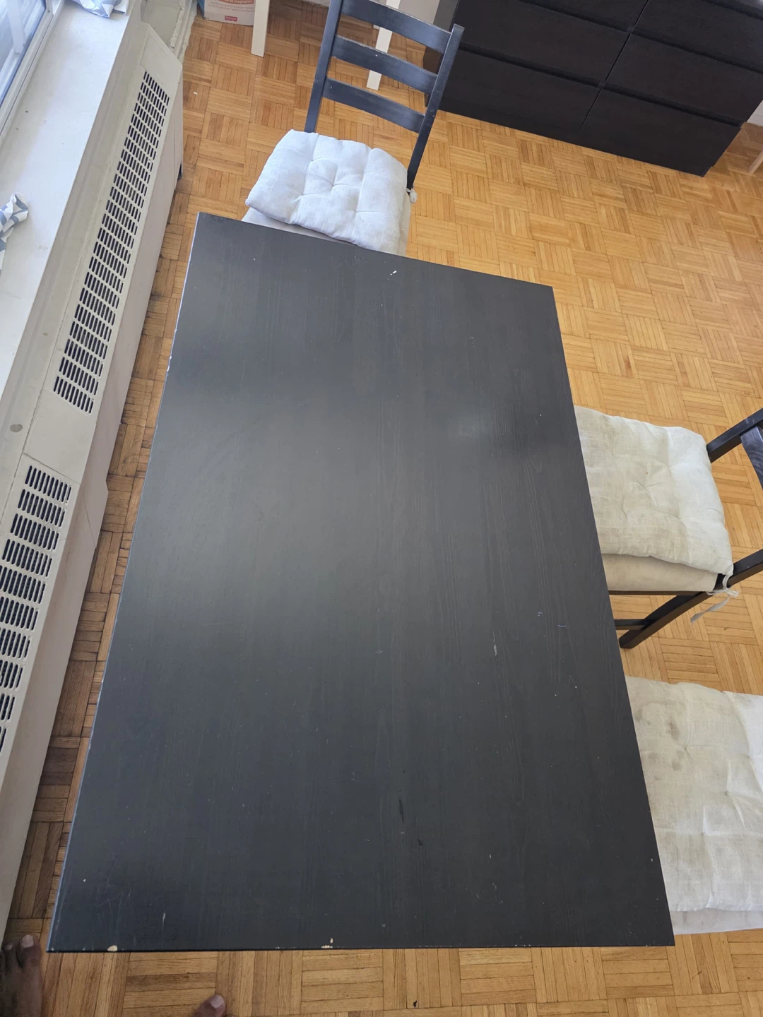 Black Dining Table with 4 Chairs
