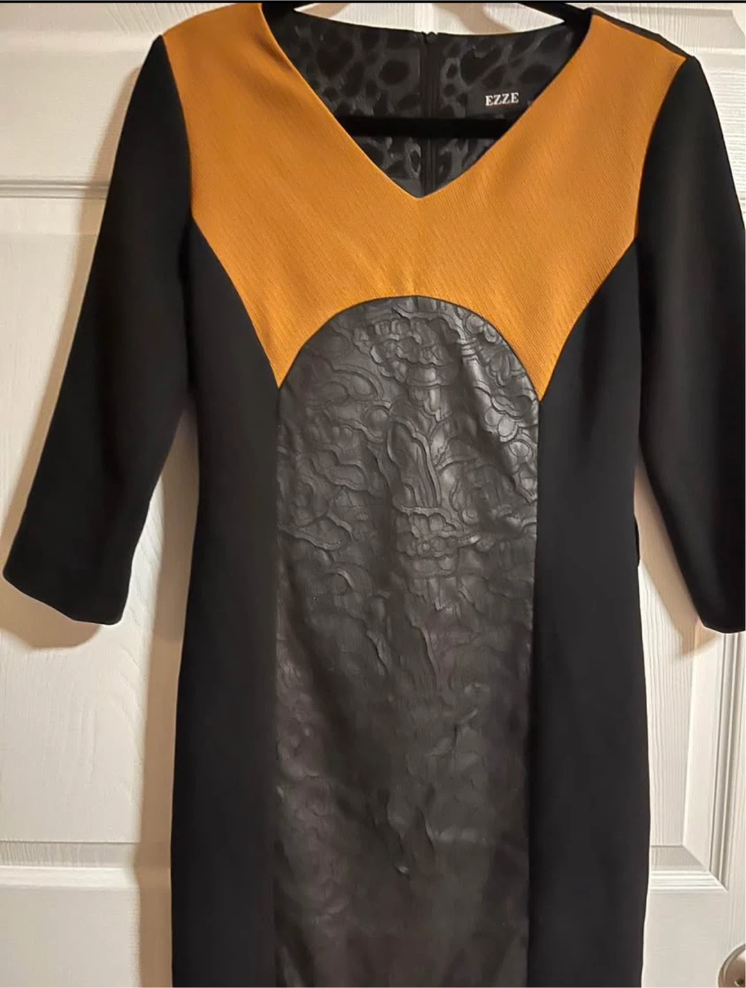 EZZE Dress with Black and Orange Accents