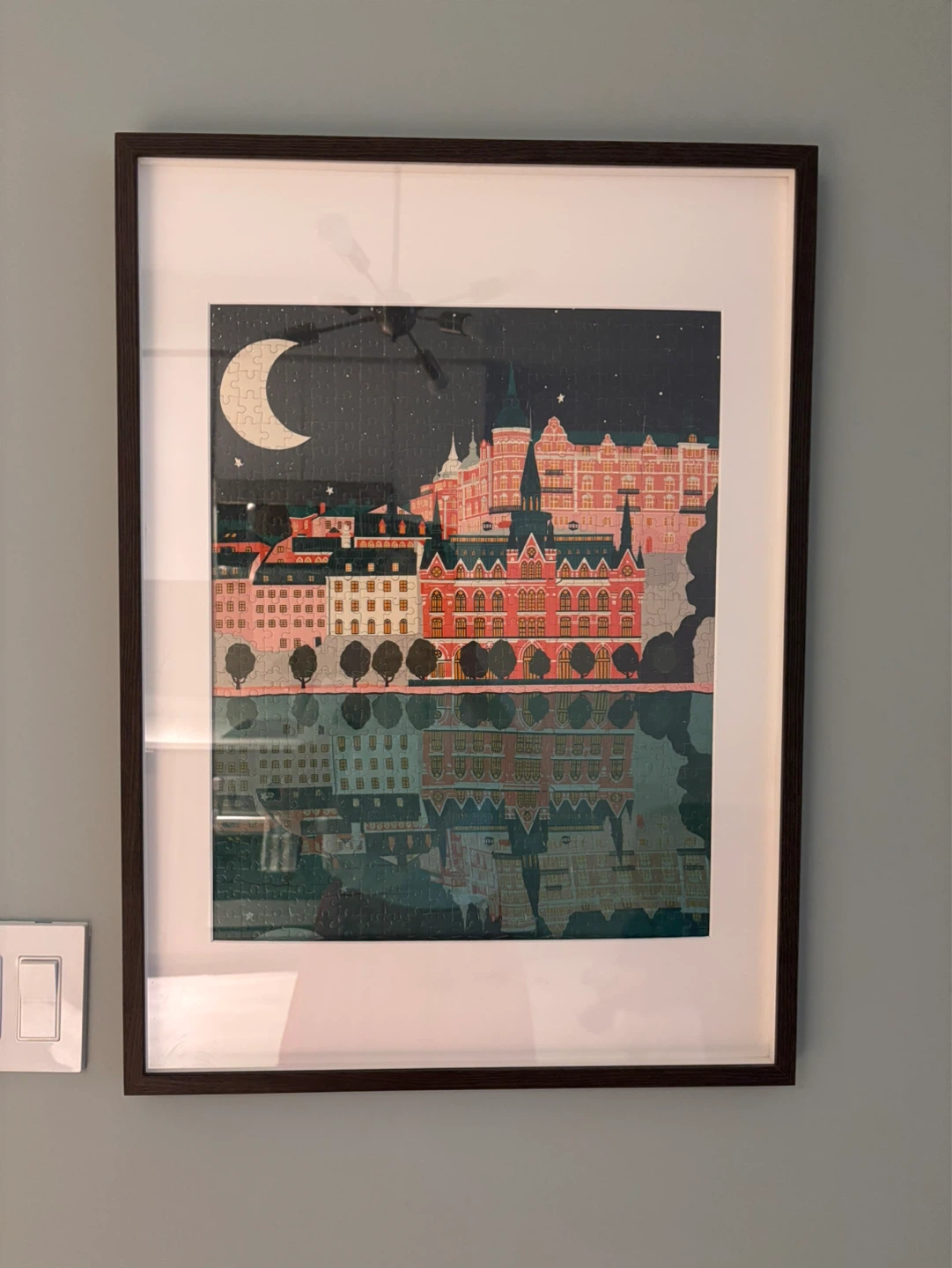 Framed Jigsaw Puzzle - Cityscape at Night