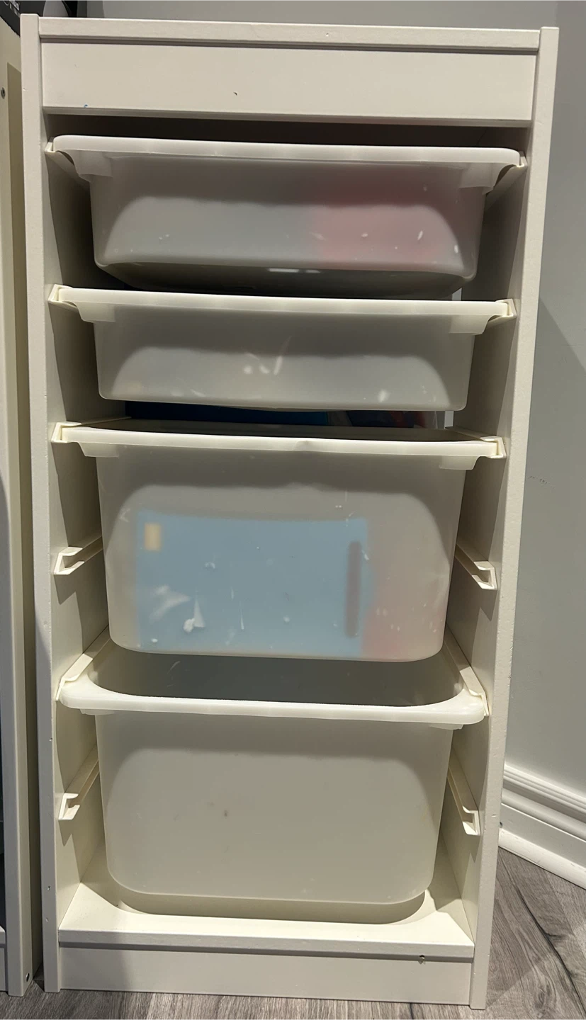 White 4-Drawer Storage Unit