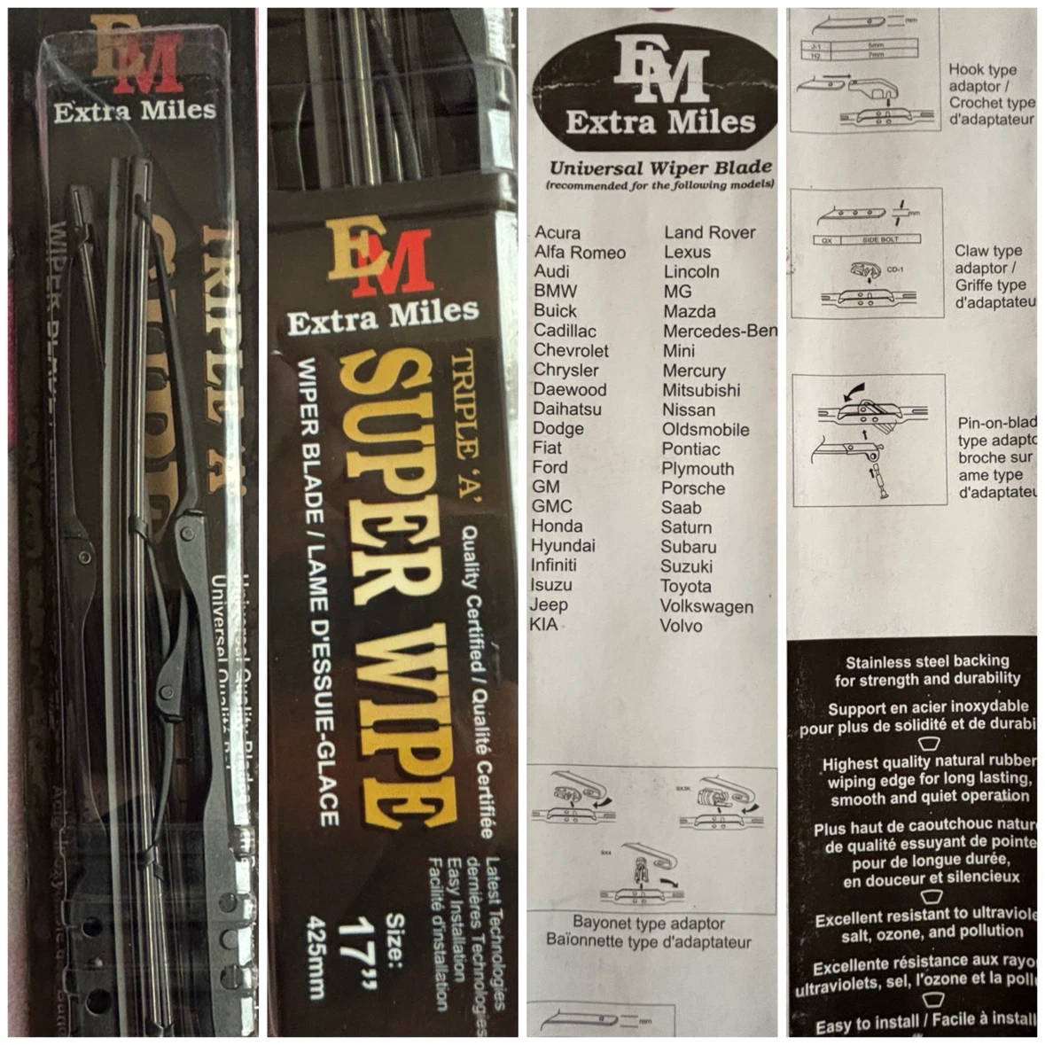 Extra Miles - Universal Wiper Blade - *17"/425mm*