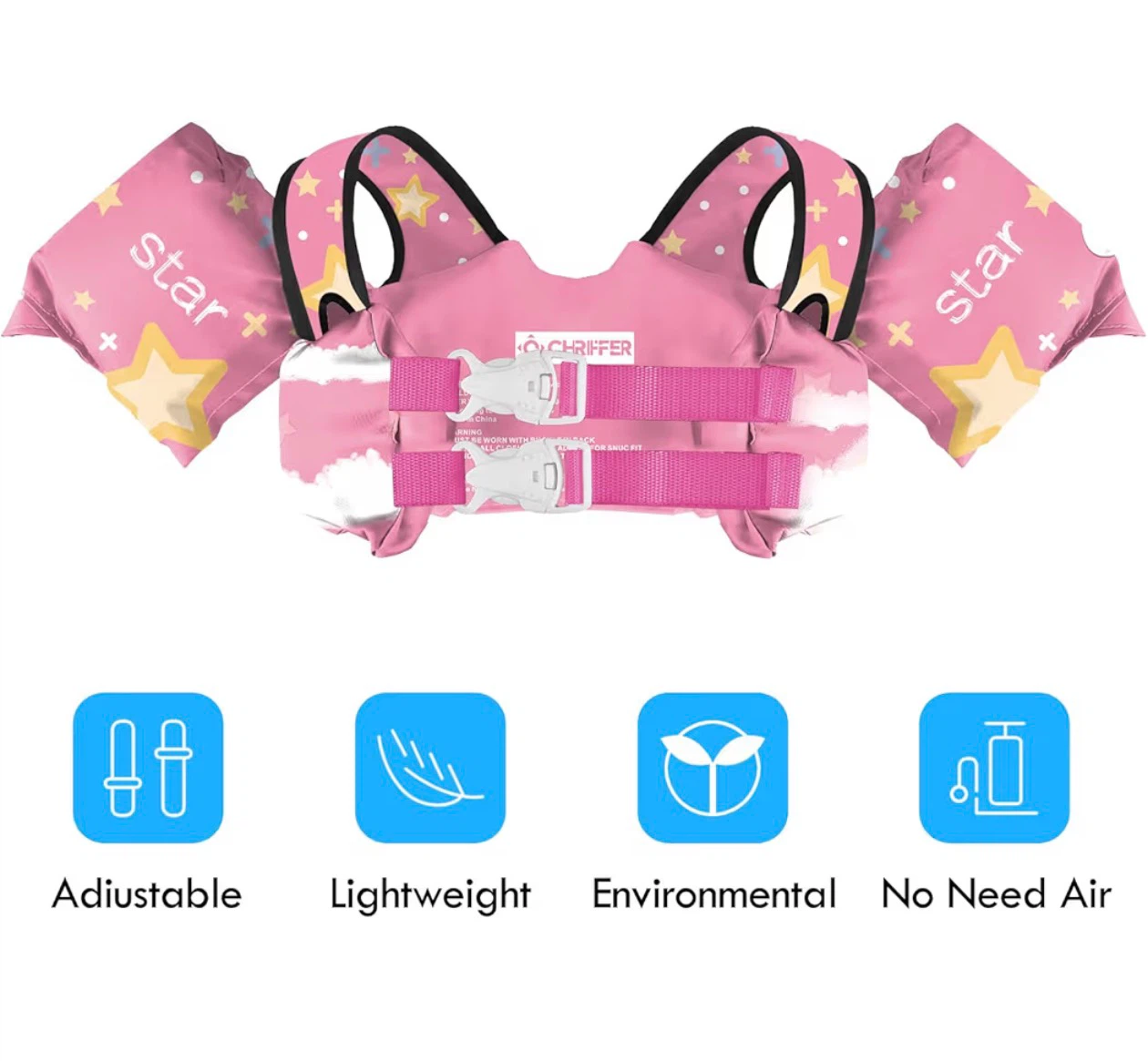 Kids Swim Vest Life Jacket Pink Unicorn Rainbow - photo 2