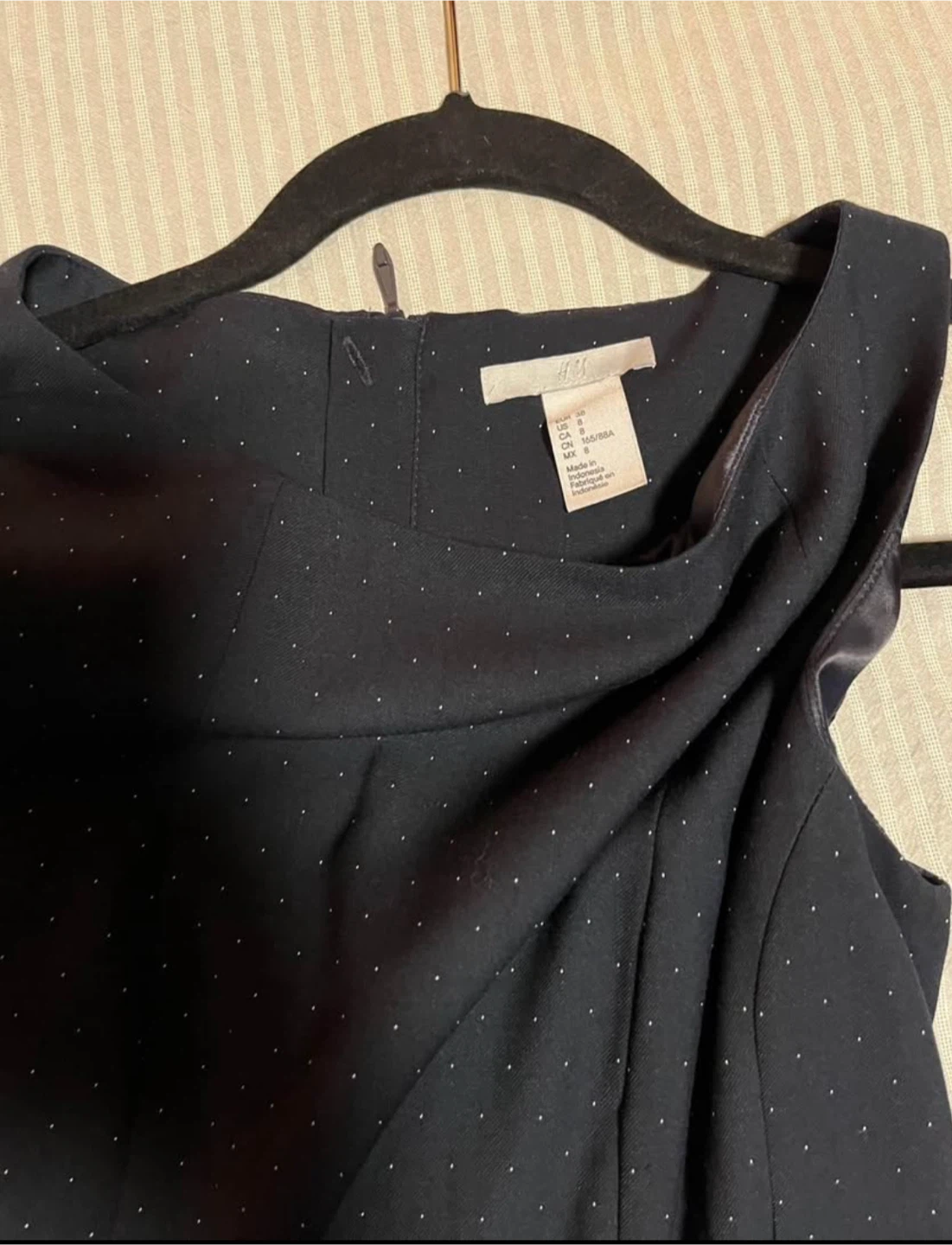 H&M Black Polka Dot Sleeveless Dress Size 8 - photo 5