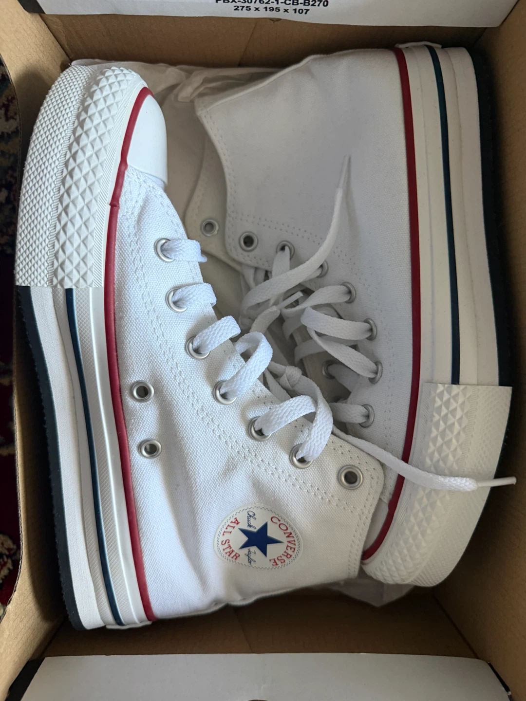 Youth 3 Converse All Star High Top Sneakers White