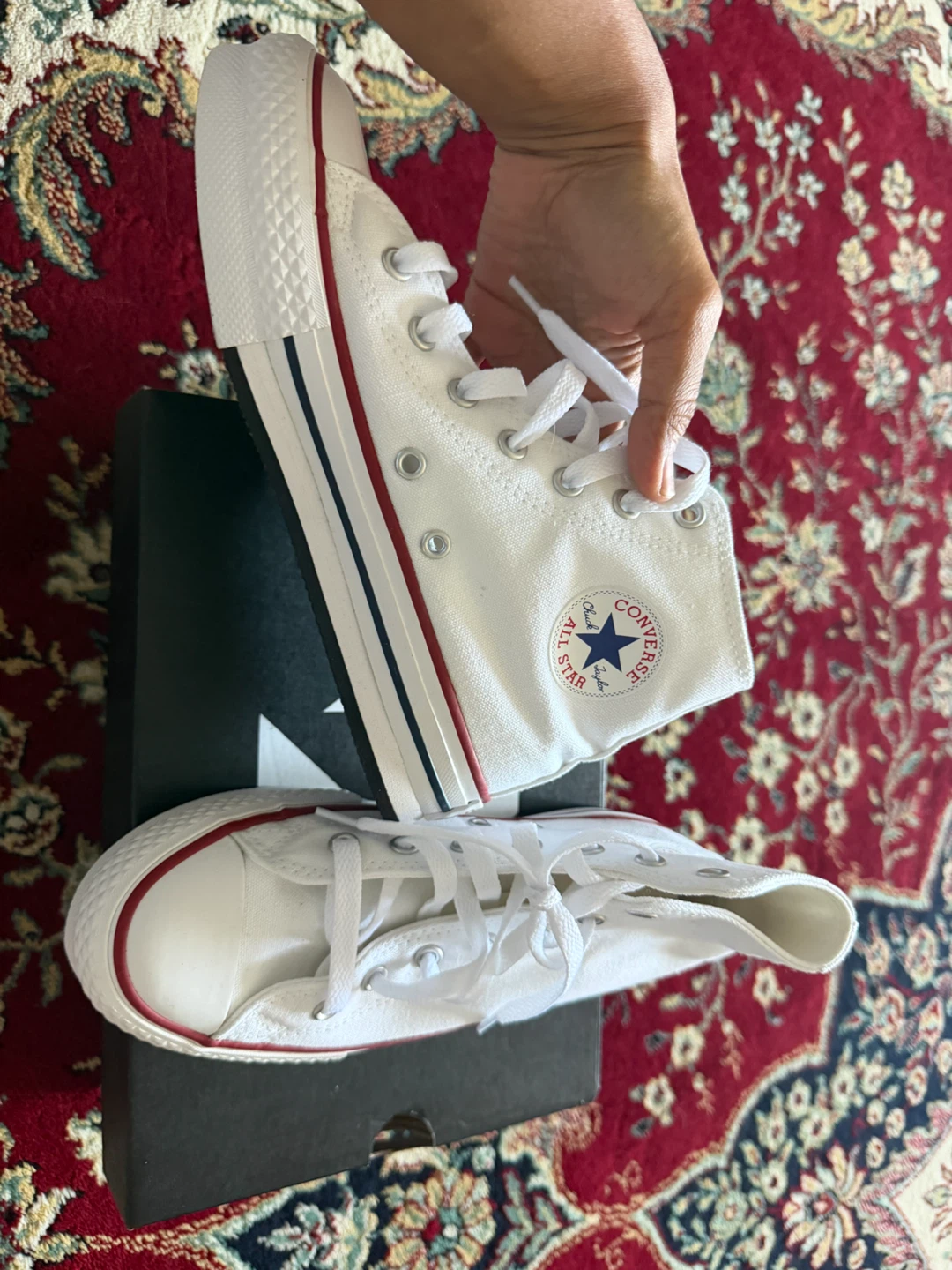 Youth 3 Converse All Star High Top Sneakers White - photo 3