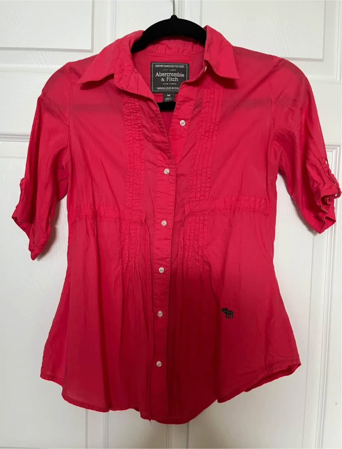 Abercrombie & Fitch Pink Button-Up Shirt - Size M
