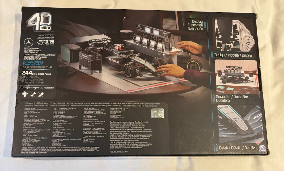 4D Build Mercedes-AMG F1 Car & Garage 3D Puzzle - photo 2