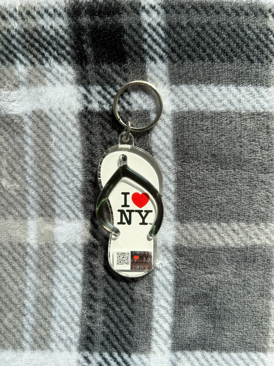 I Love NY Flip Flop Keychain