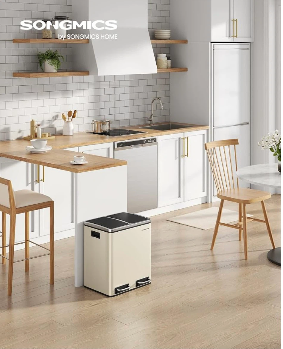 Brand new Songmics Dual Compartment Trash Can - photo 2