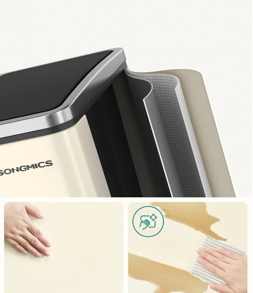 Brand new Songmics Dual Compartment Trash Can - photo 3