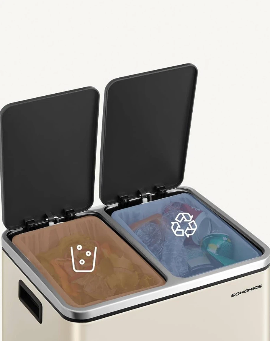 Brand new Songmics Dual Compartment Trash Can - photo 4