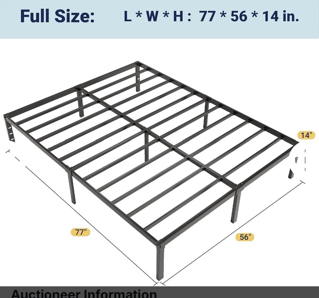 Zellevie 14" Metal Platform Bed Frame - photo 2