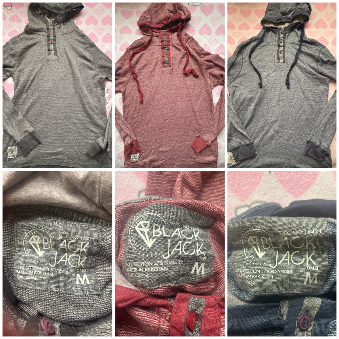 Black Jack - 3 Pullover Hoodies - *Size Men Medium*