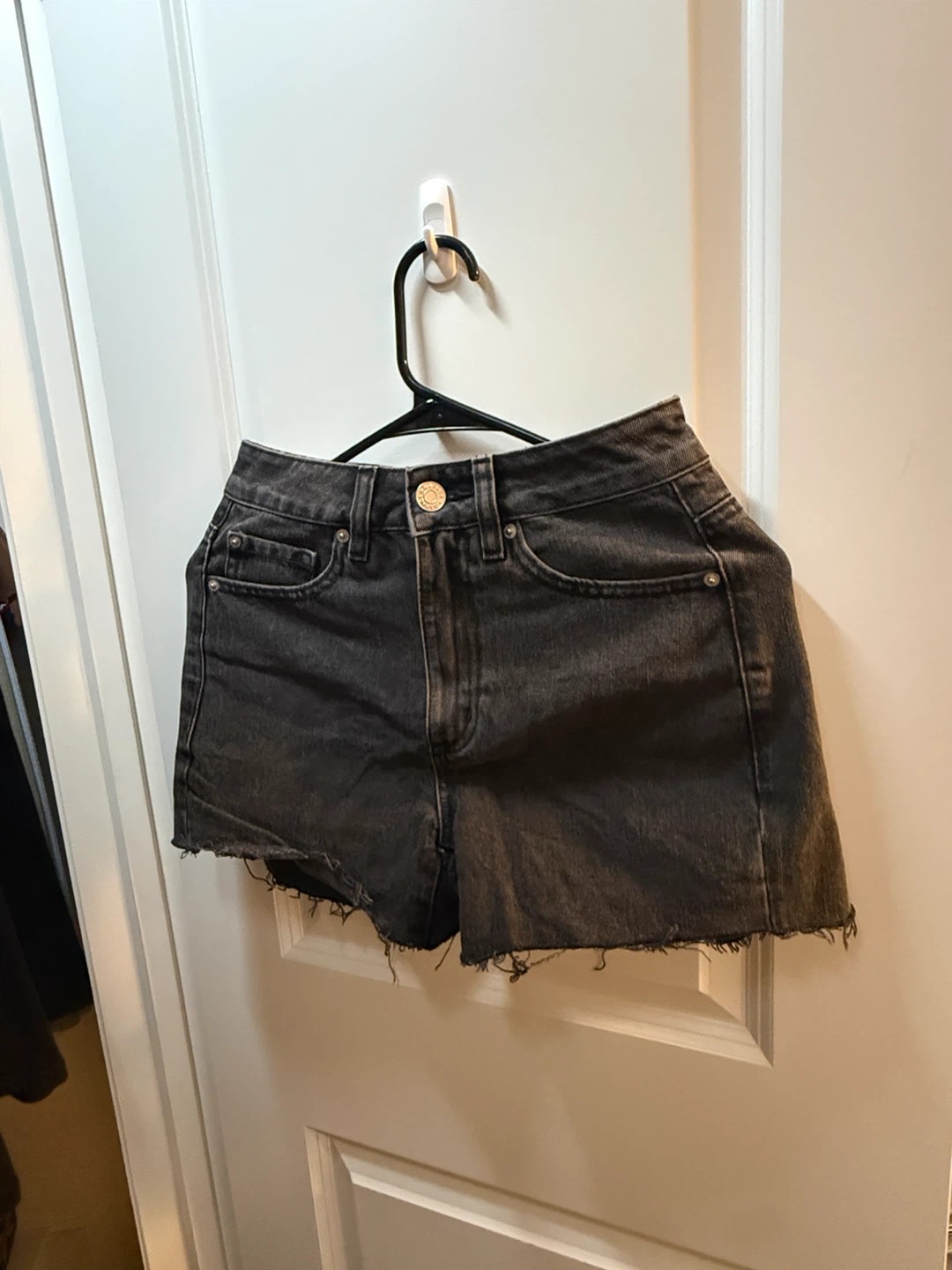 Black Denim Jean Shorts