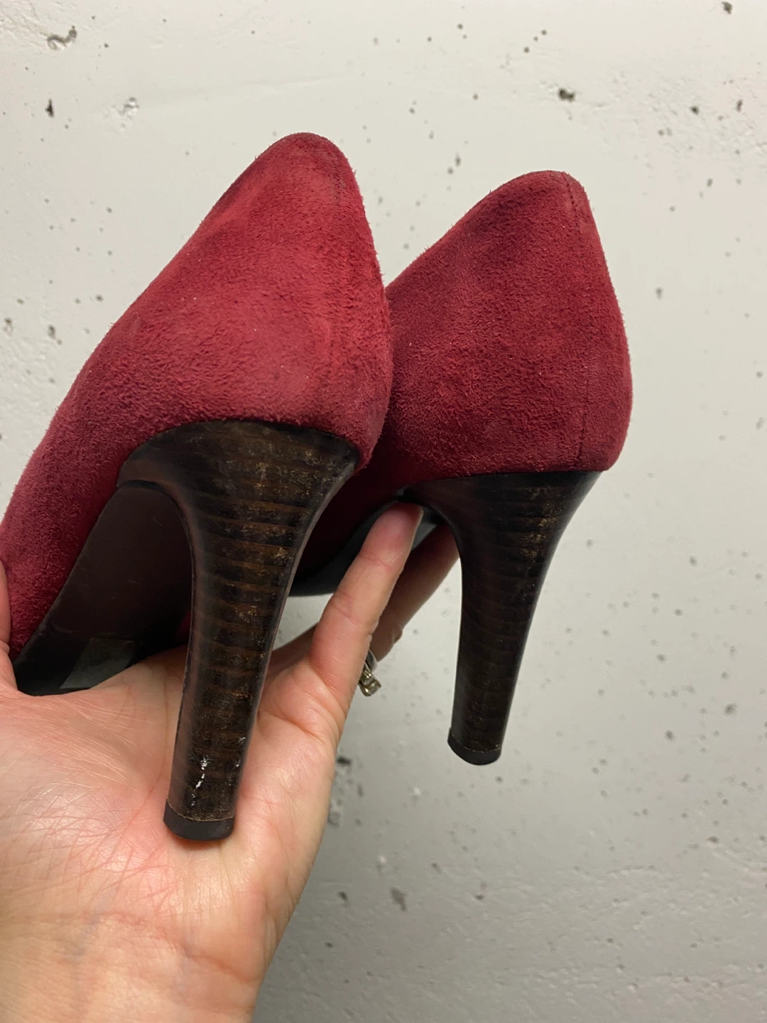 Franco Sarto Red Suede Pumps, 8 - photo 3