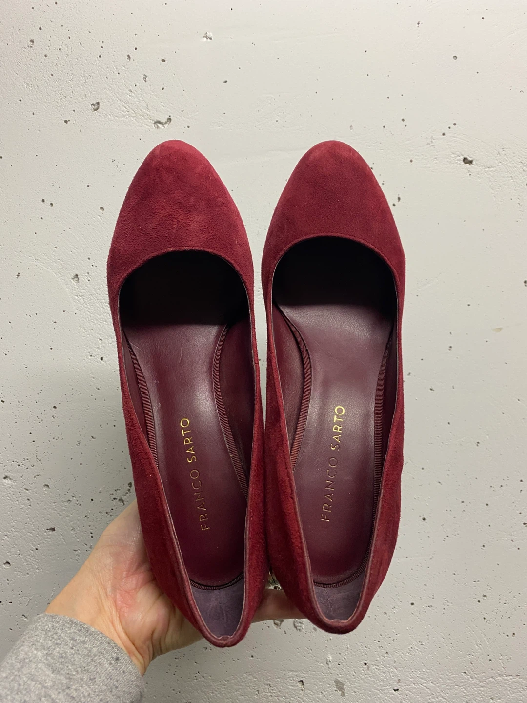 Franco Sarto Red Suede Pumps, 8