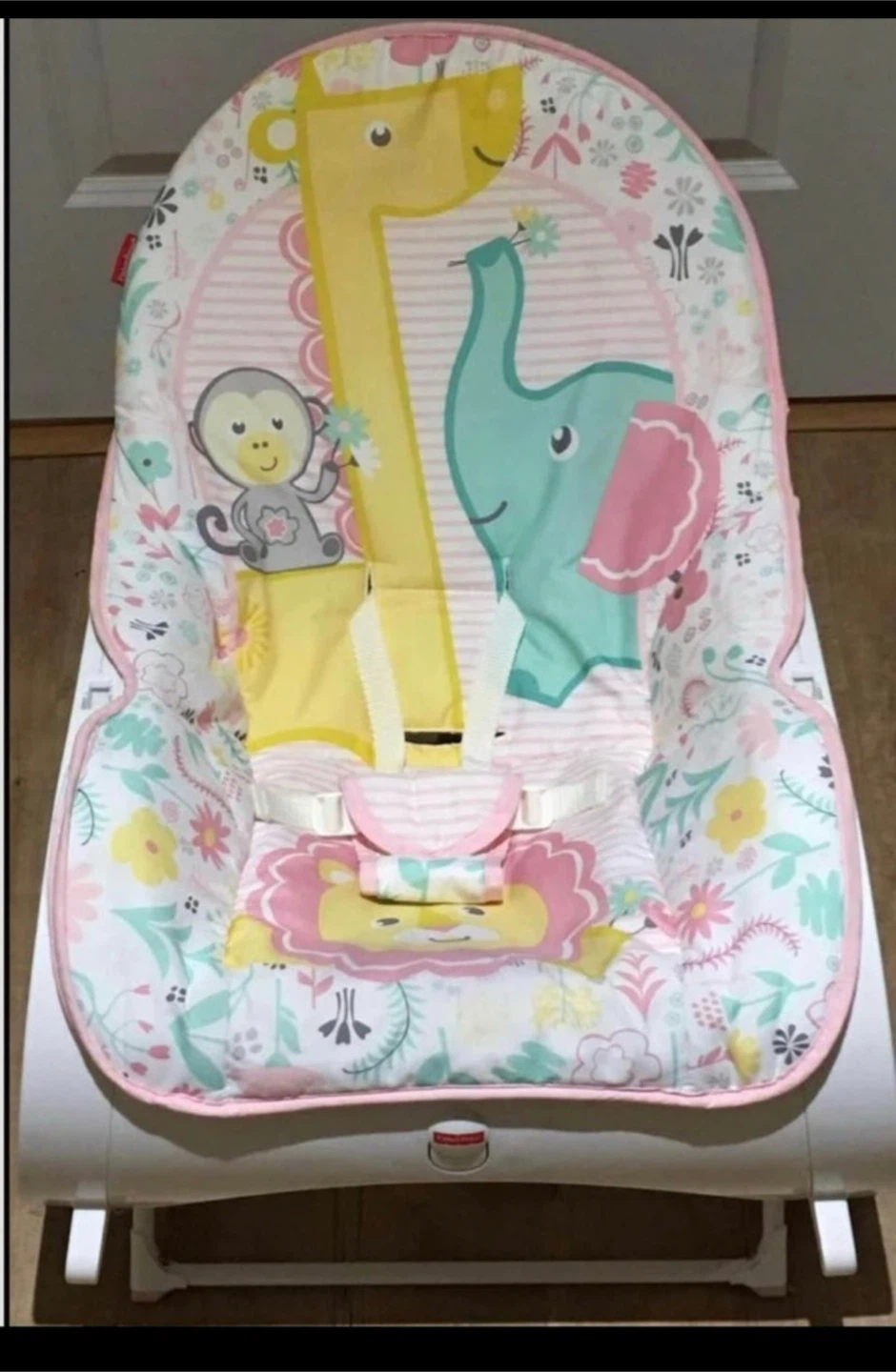 Baby Rocker Giraffe & Elephant Print