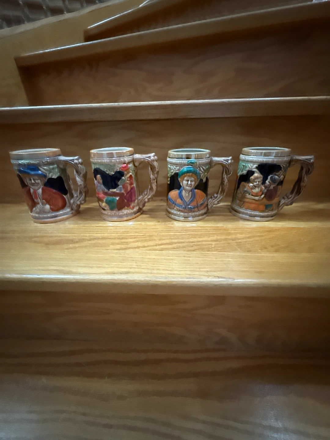 Set of 4 Decorative Beer Steins
