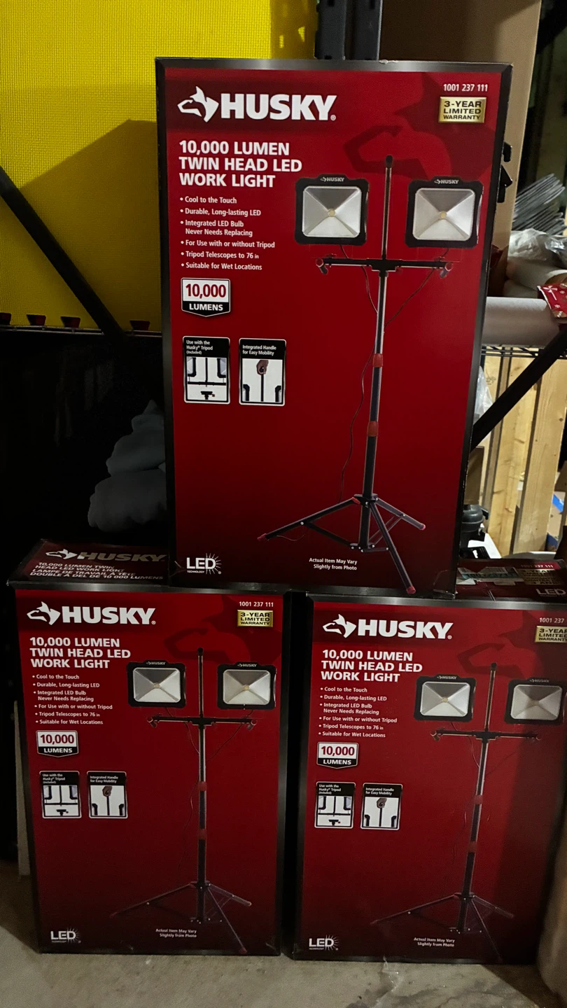 Husky 10,000 Lumen Twin Head LED Work Light