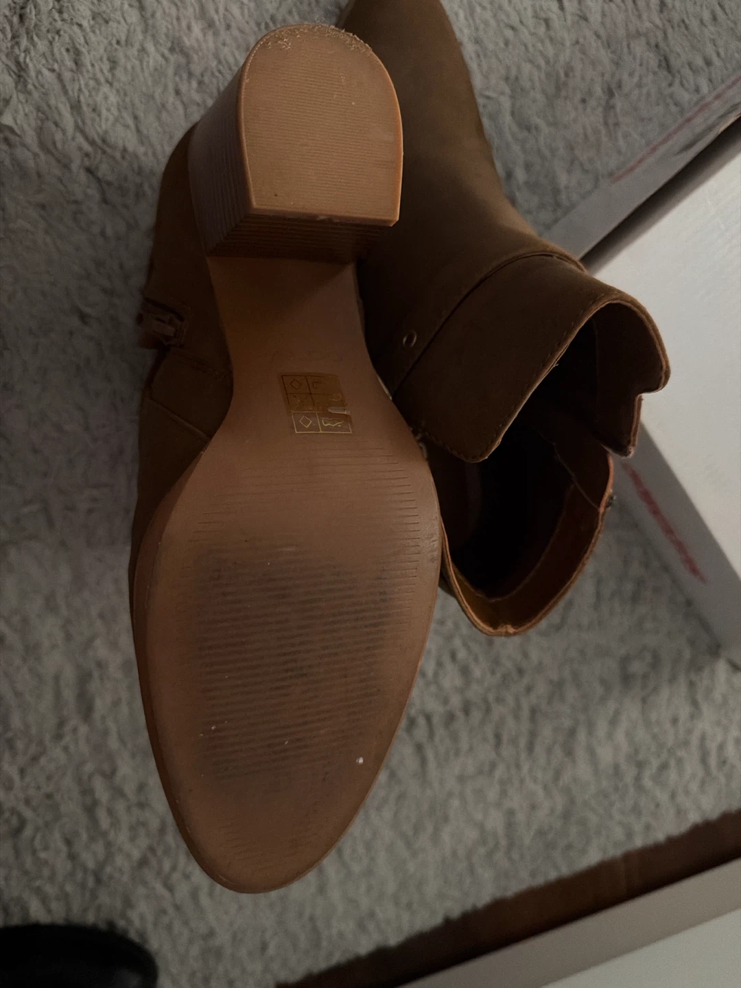 Aldo Brown Ankle Boots with Buckle Detail - photo 3