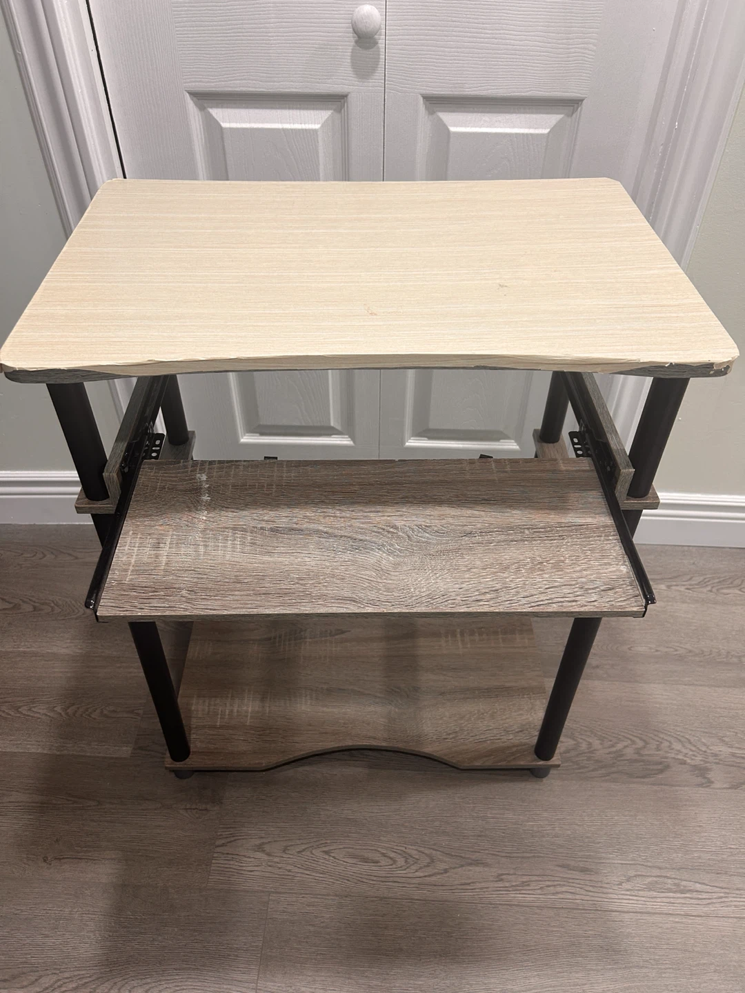 Two-Tiered Desk with Pull-Out Keyboard Tray - photo 2