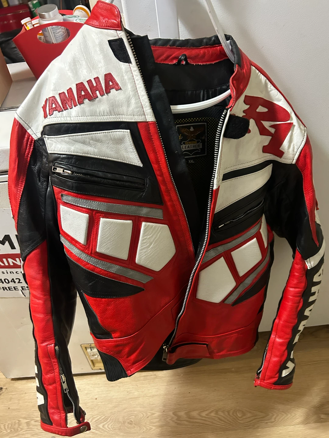 Yamaha R1 Leather Motorcycle Jacket - photo 2