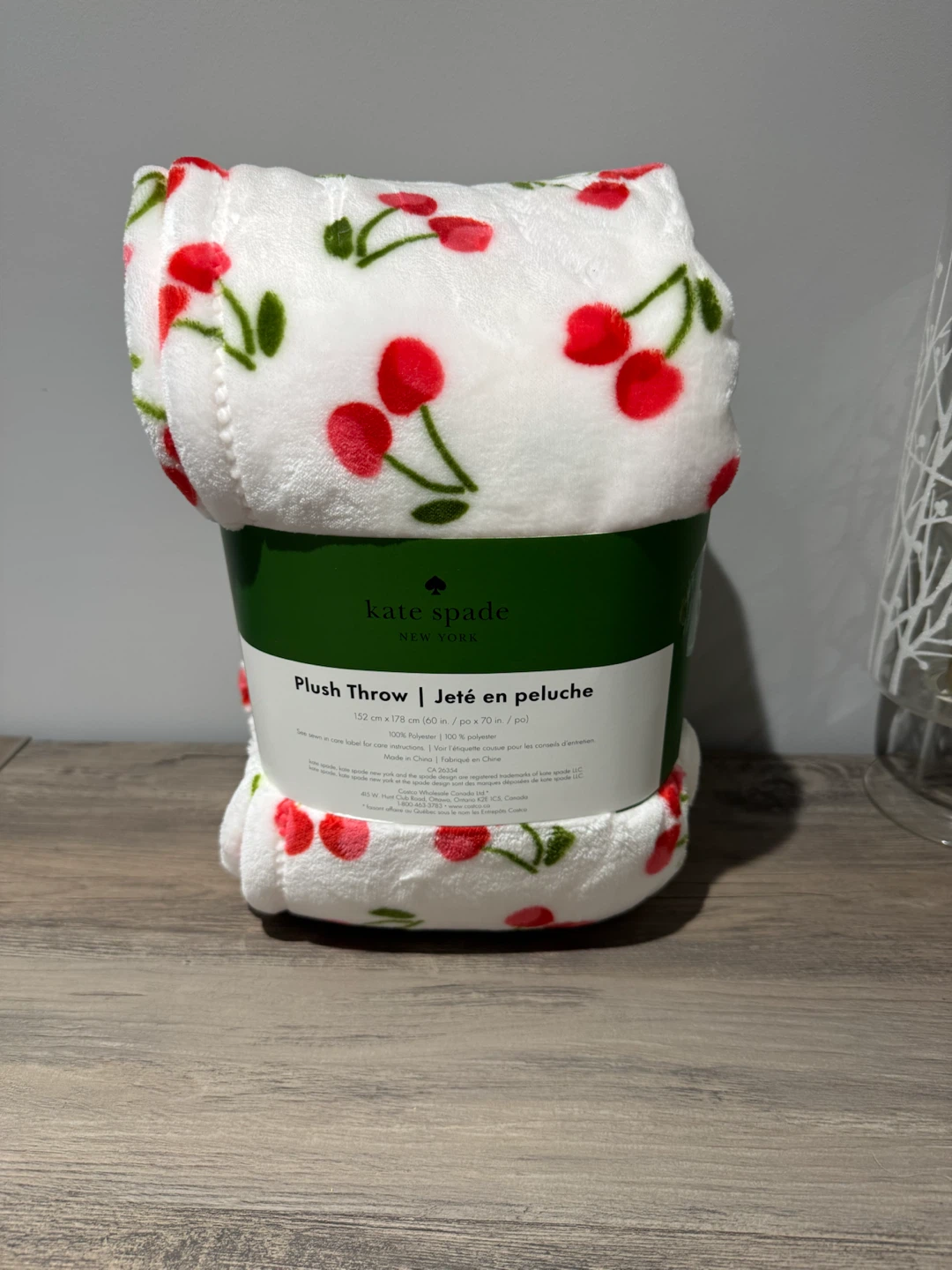 Kate Spade Plush Throw Blanket - Cherry Print - photo 2
