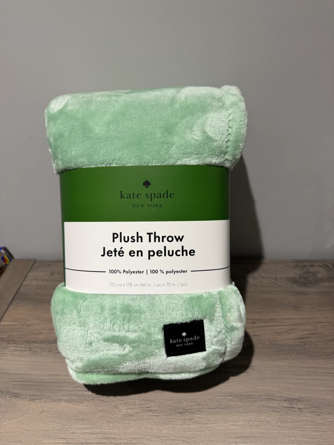 Kate Spade New York Plush Throw Blanket - Mint Green