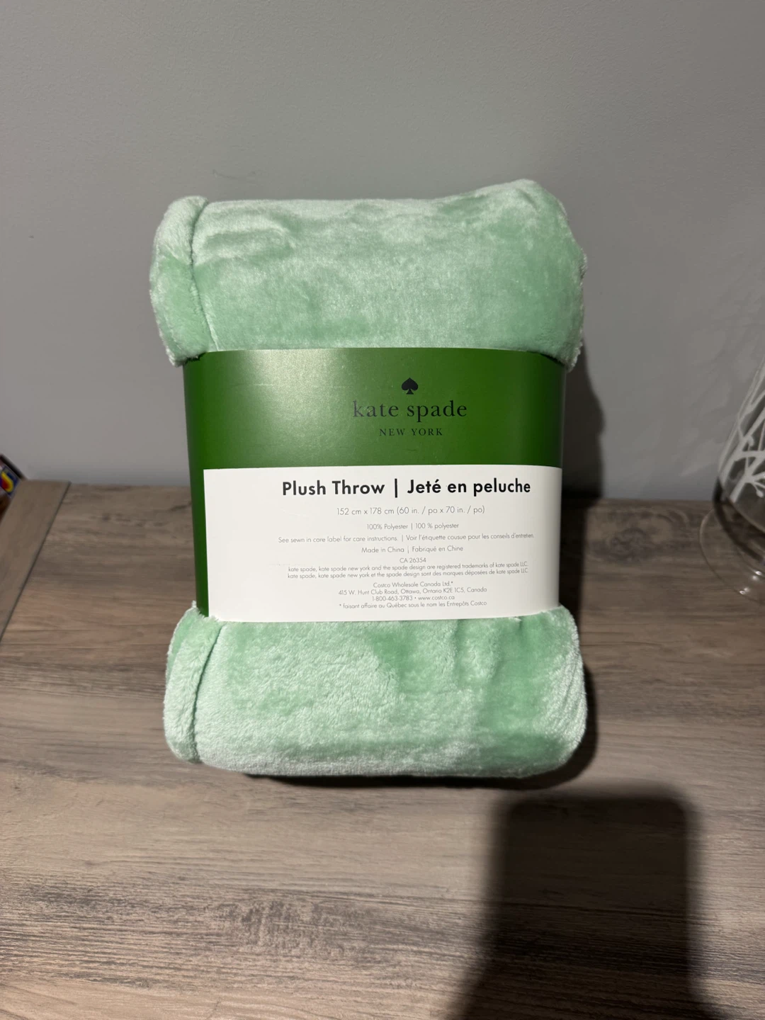 Kate Spade New York Plush Throw Blanket - Mint Green - photo 2