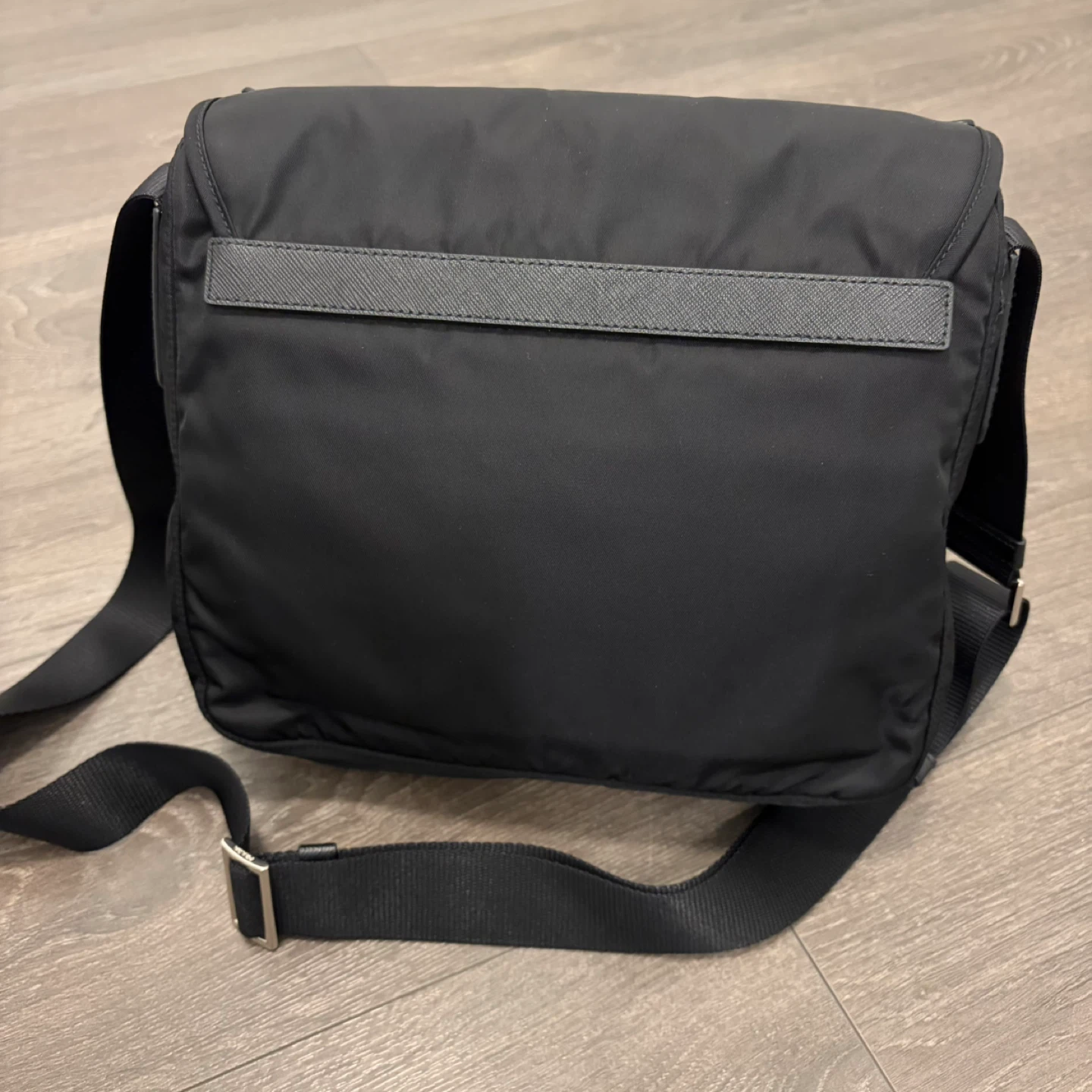 PRADA Nylon and Saffiano Leather Messenger Shoulder Bag - photo 4