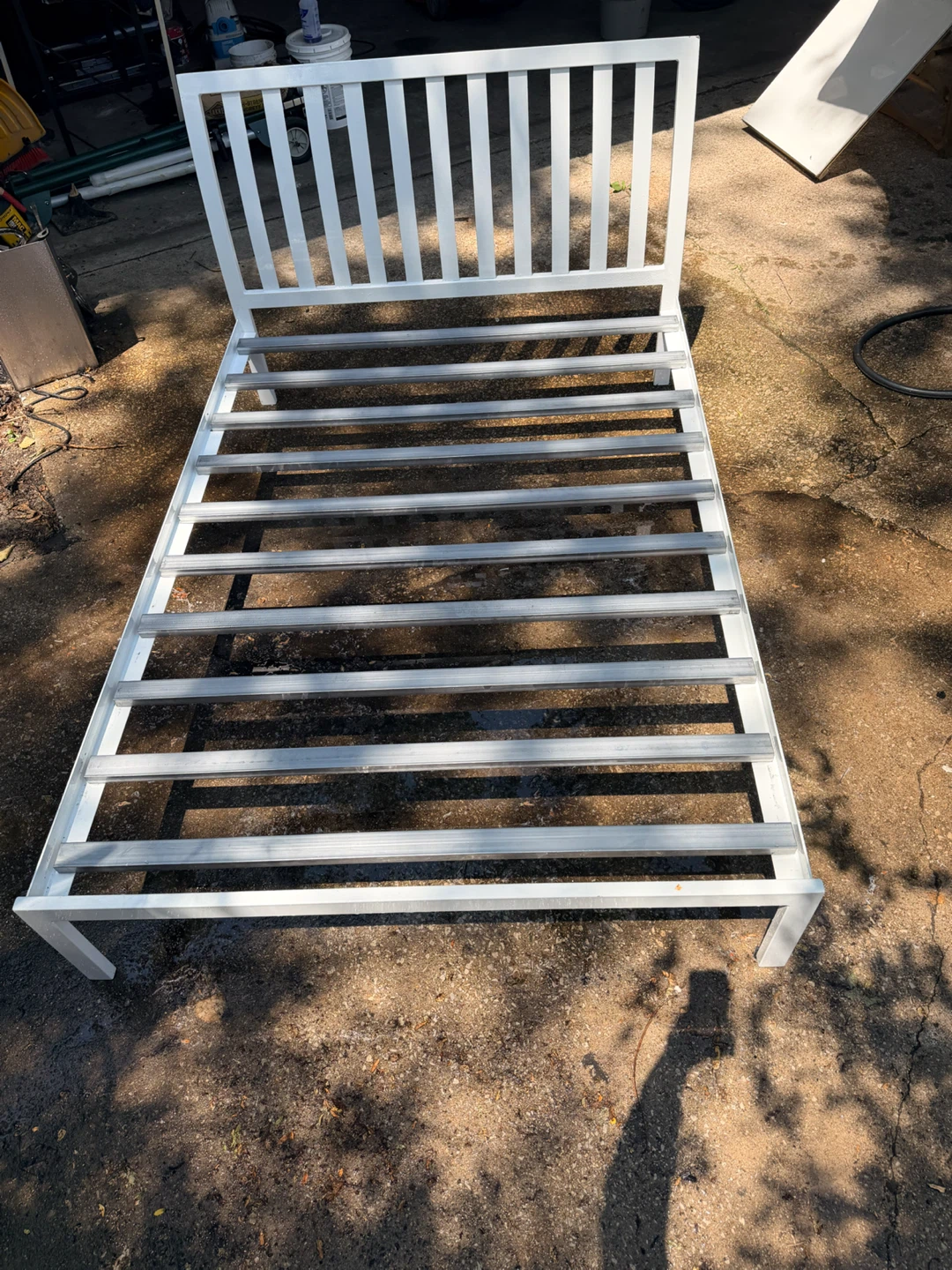 White Metal Twin Bed Frame