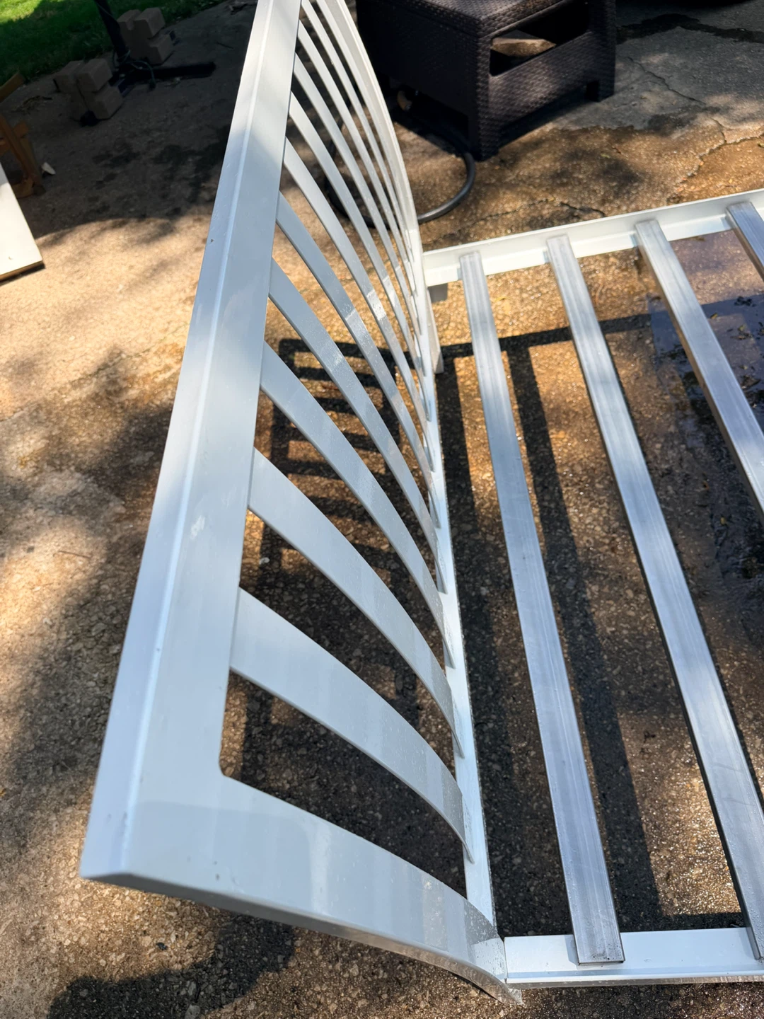 White Metal Twin Bed Frame - photo 4