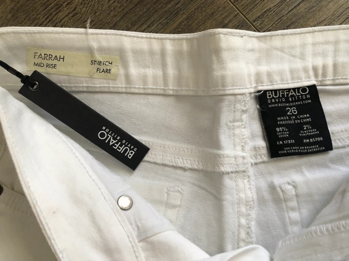 Buffalo David Bitton White Stretch Flare Jeans - photo 4