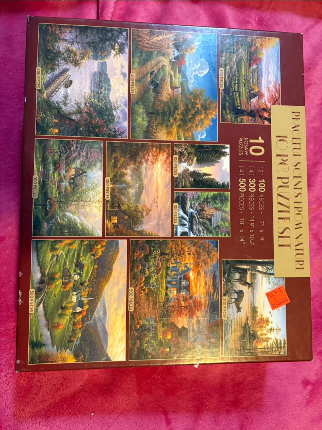 Peaceful Scenes from Nature 10 PC Jigsaw Puzzle Set