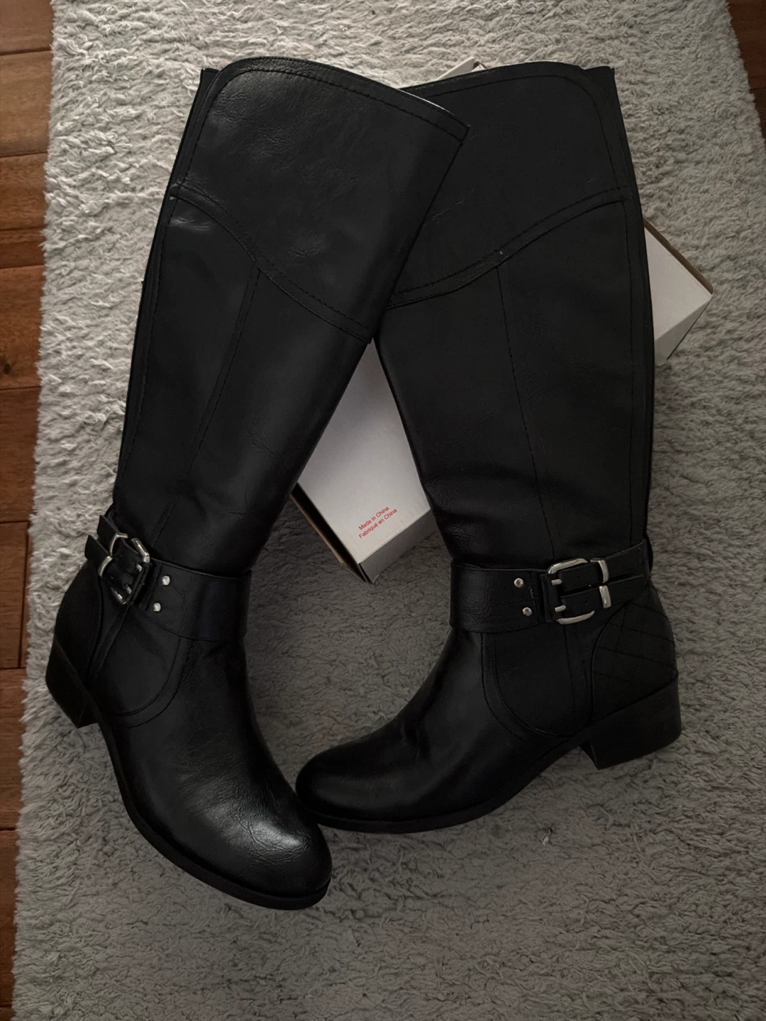 Unisa Black Knee-High Boots - Size 9M