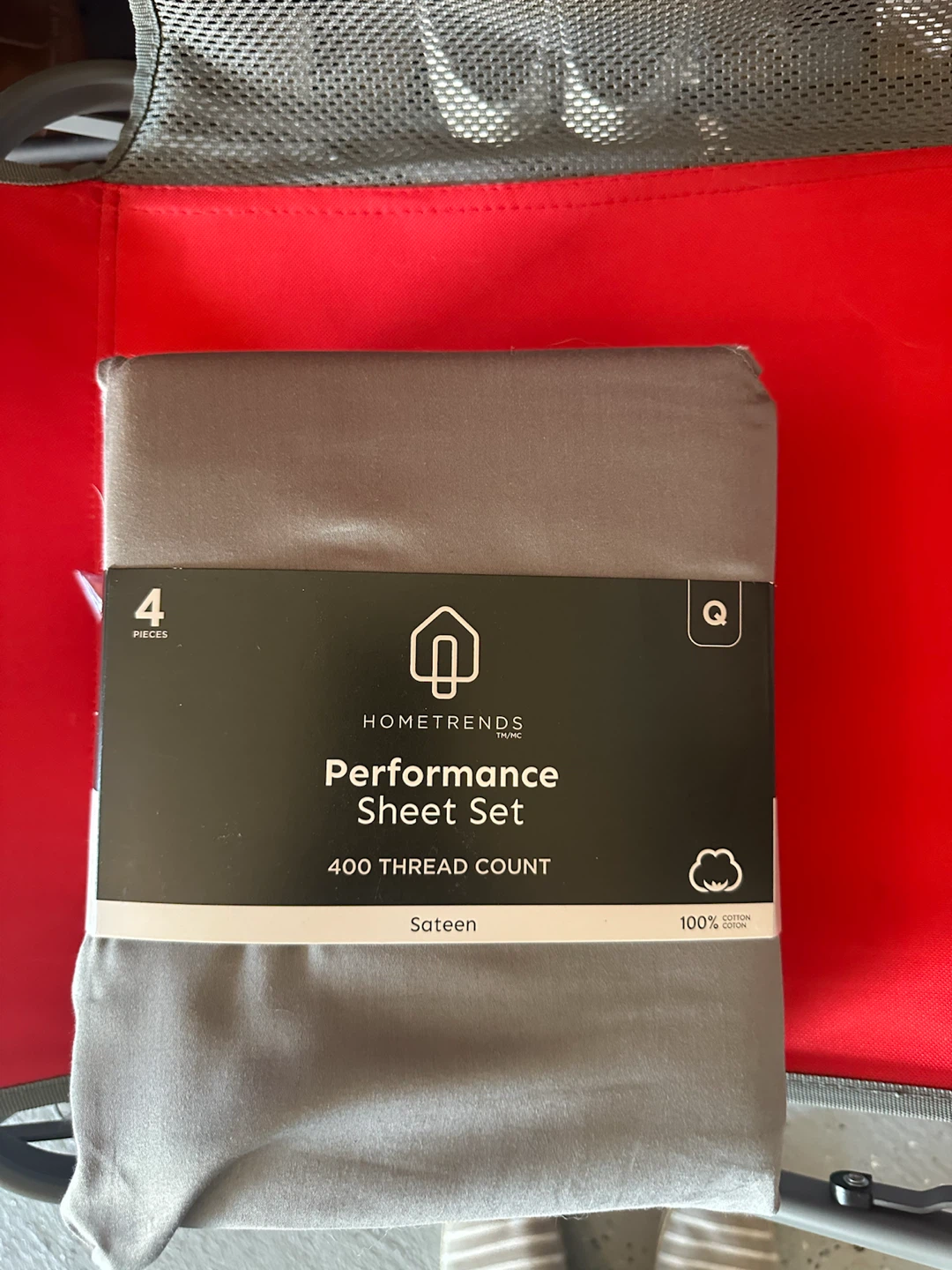 HomeTrends Performance Sheet Set - Queen - Grey