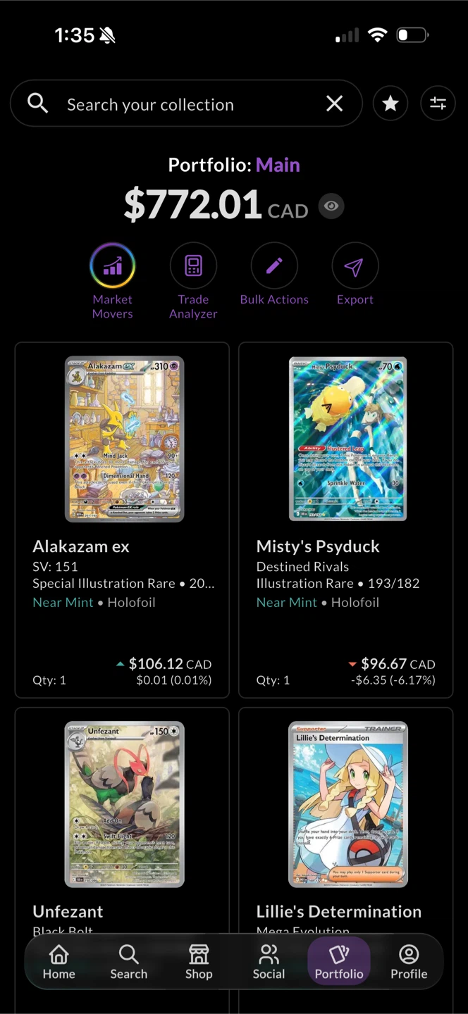 Pokémon portfolio for sale