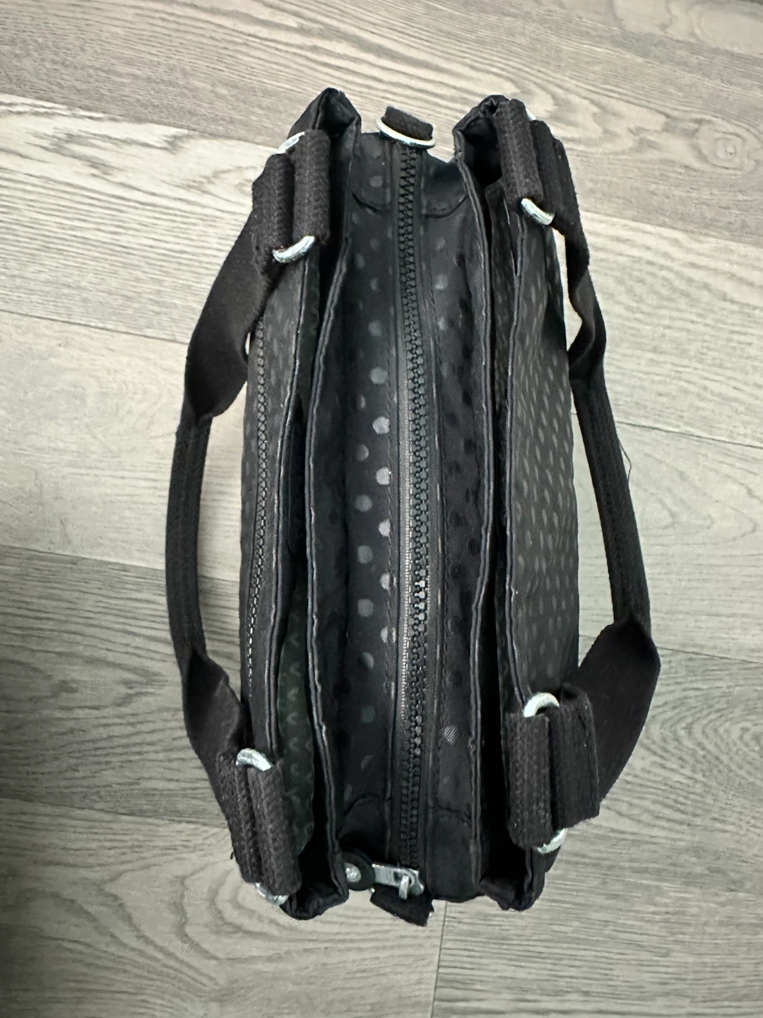 Kipling Black Dot Print Nylon Bag - photo 3