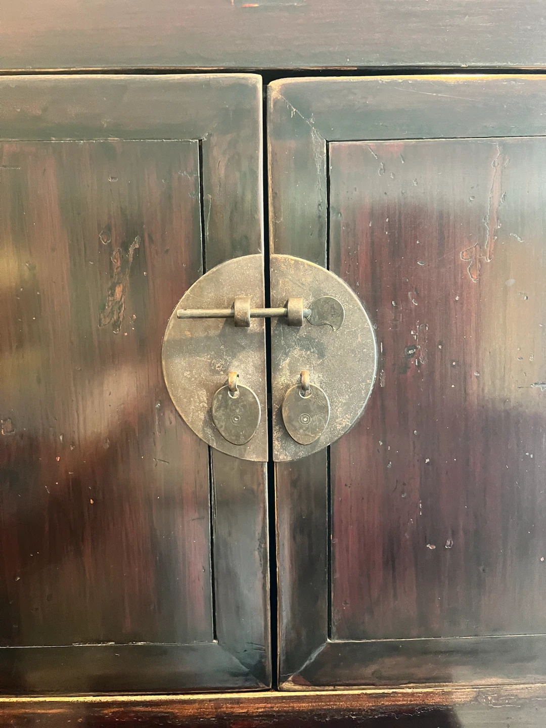 Vintage Wooden Cabinet with Brass Hardware - photo 5