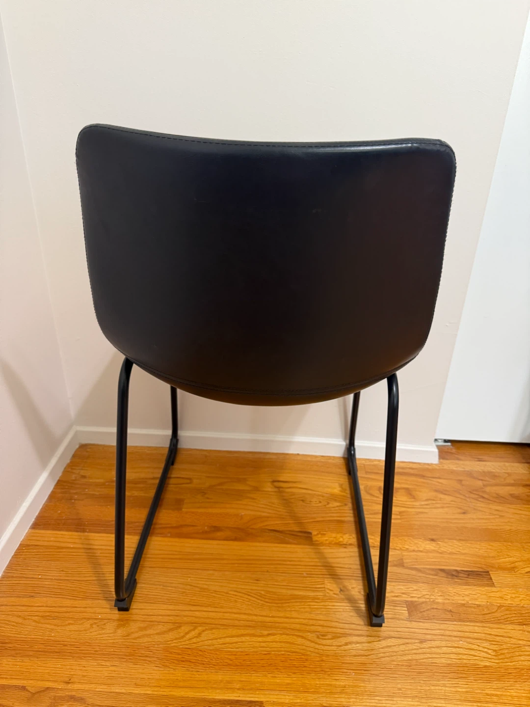 Modern Black Accent Chair with Metal Sled Base - photo 3