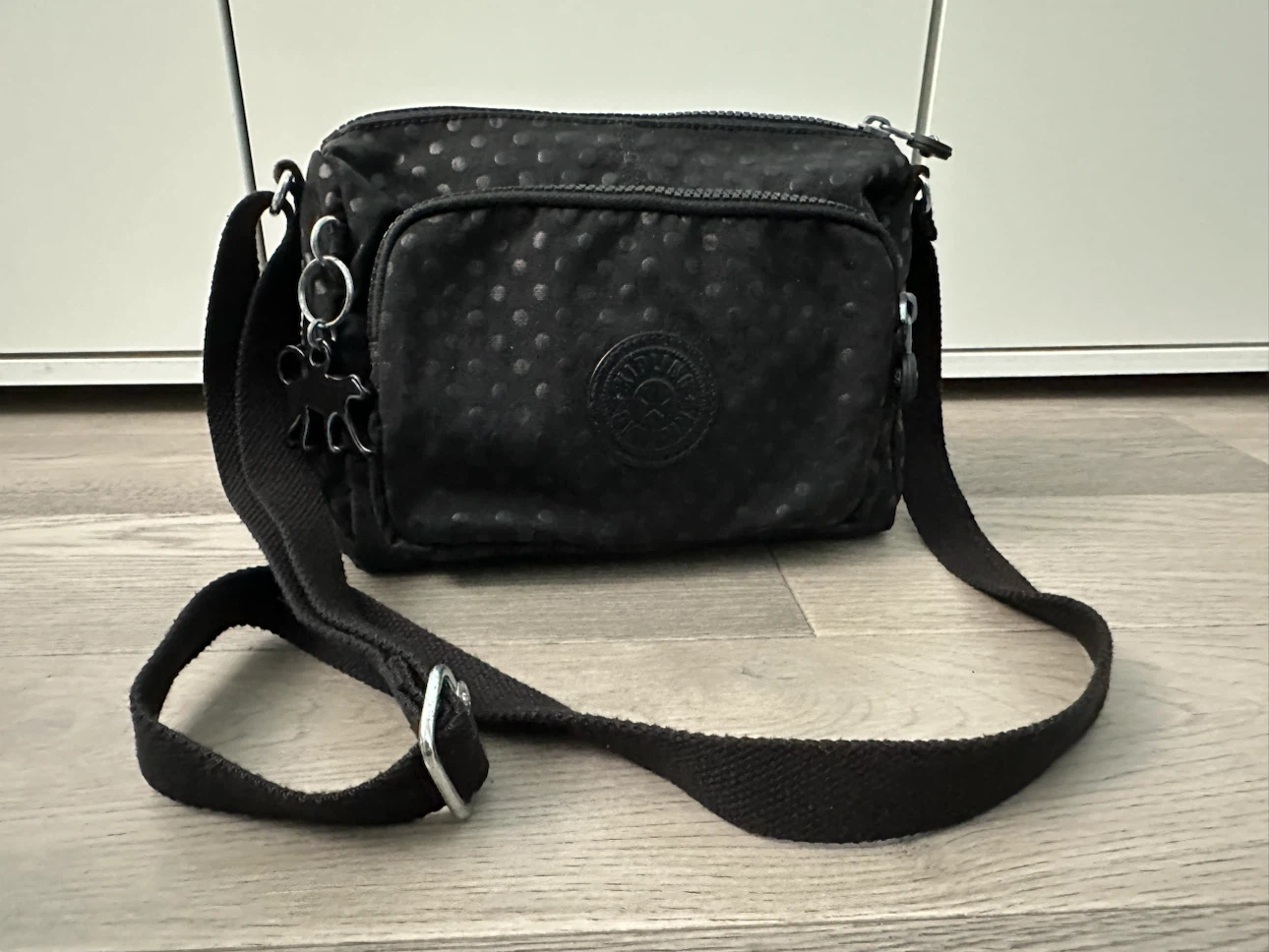 Kipling Black Polka Dot Crossbody Bag