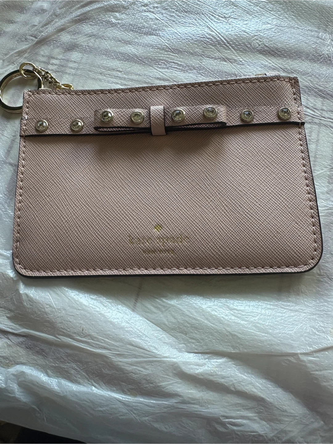 Brand New Kate Spade Pink Card Holder with Keychain