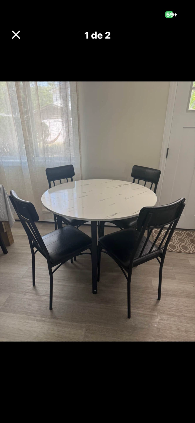 Dining Table Set with 4 Chairs