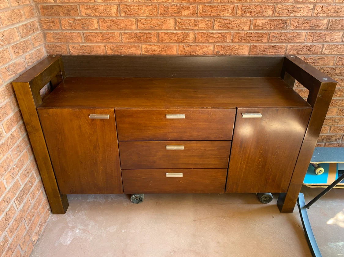 High-Quality Solid Wood Sideboard with Drawers and Cabinet