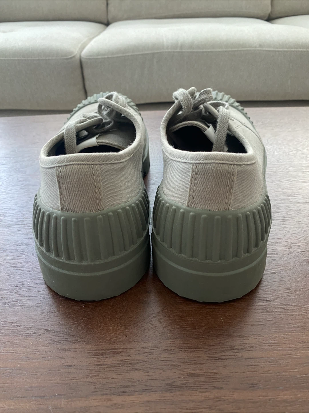 ARKET Copenhagen Canvas Sneakers – Grey/Olive (EU 43 / UK 9) - photo 4