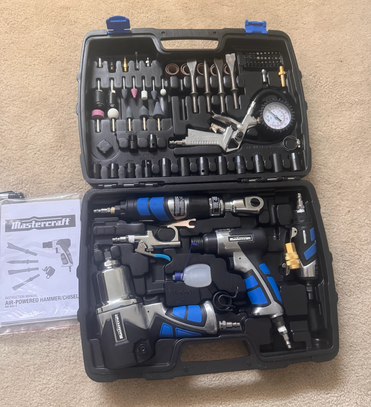 Mastercraft Air-Powered Impact Wrench/Hammer/Chisel Kit