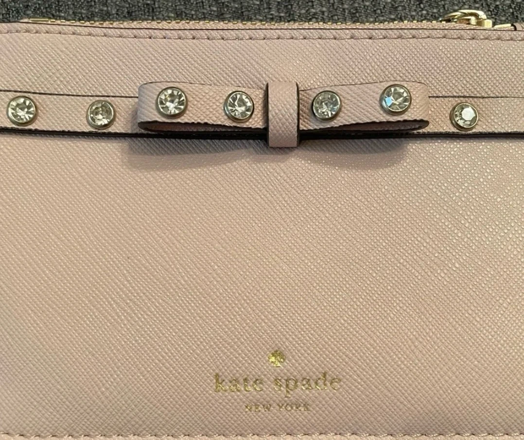 Brand New Kate Spade Pink Card Holder with Keychain - photo 3